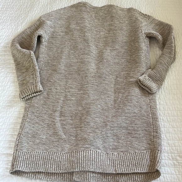 Gap Tan & Cream Woven Open Front Sweater - Picture 6 of 6